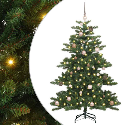 Künstlicher klappbarer Weihnachtsbaum Grün 150 cm PVC und Stahl