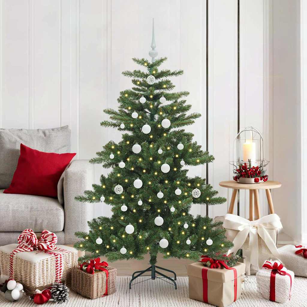 Künstlicher klappbarer Weihnachtsbaum Grün 150 cm PVC und Stahl