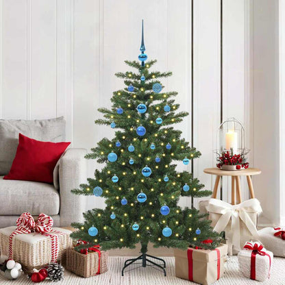 Künstlicher klappbarer Weihnachtsbaum Grün 150 cm PVC und Stahl