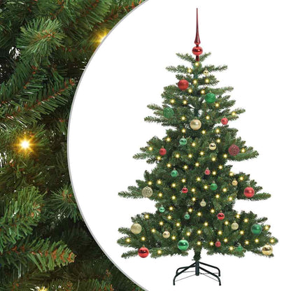 Künstlicher klappbarer Weihnachtsbaum Grün 150 cm PVC und Stahl