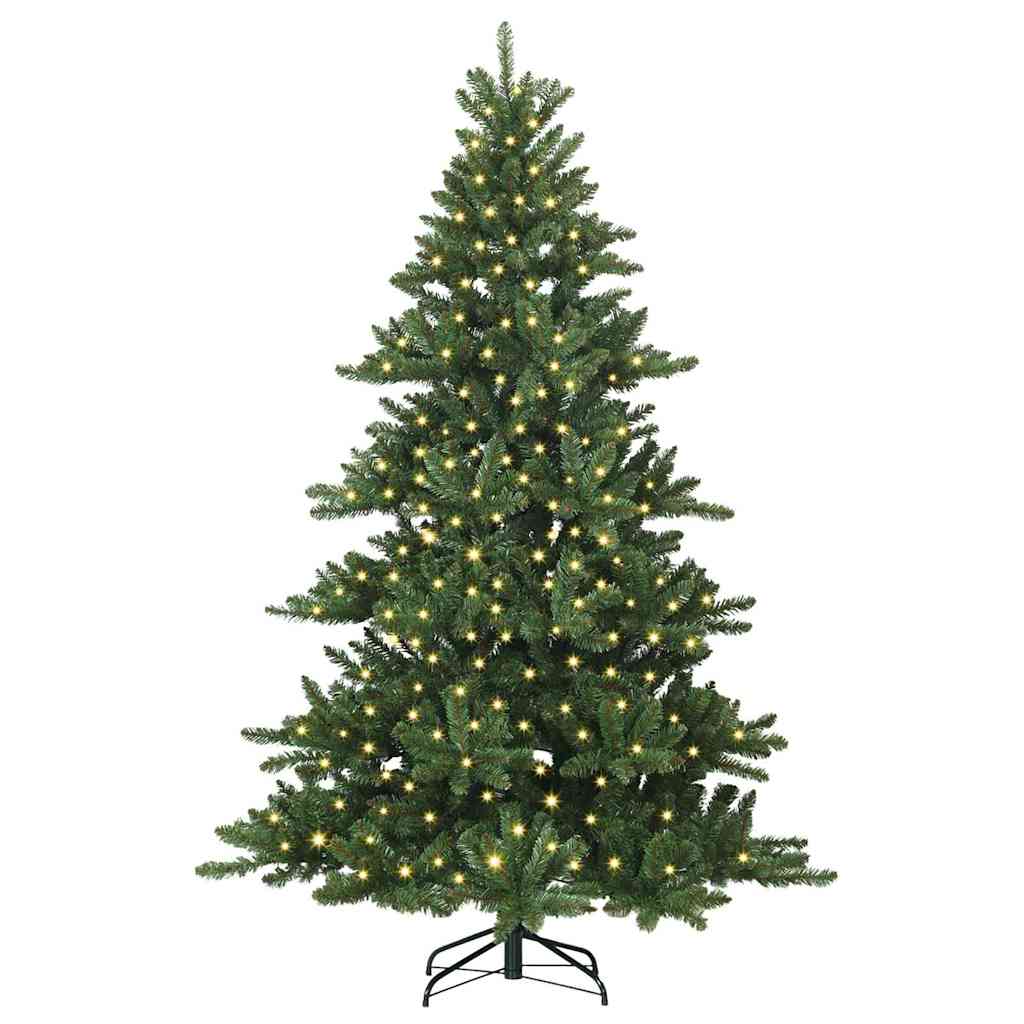Künstlicher klappbarer Weihnachtsbaum Grün 180 cm PVC und Stahl