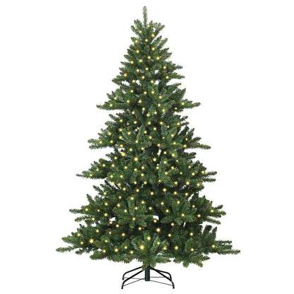 Künstlicher klappbarer Weihnachtsbaum Grün 180 cm PVC und Stahl