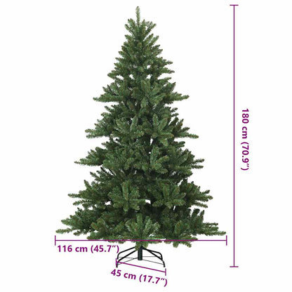 Künstlicher klappbarer Weihnachtsbaum Grün 180 cm PVC und Stahl