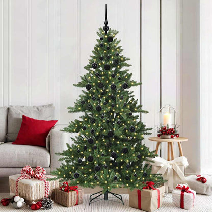 Künstlicher klappbarer Weihnachtsbaum Grün 180 cm PVC und Stahl
