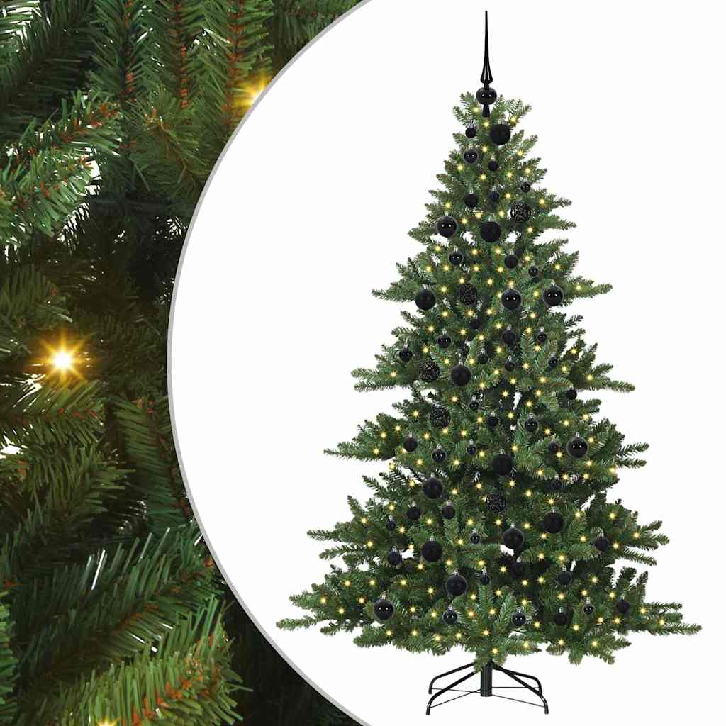 Künstlicher klappbarer Weihnachtsbaum Grün 180 cm PVC und Stahl
