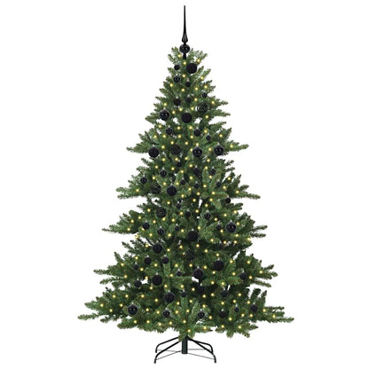 Künstlicher klappbarer Weihnachtsbaum Grün 180 cm PVC und Stahl