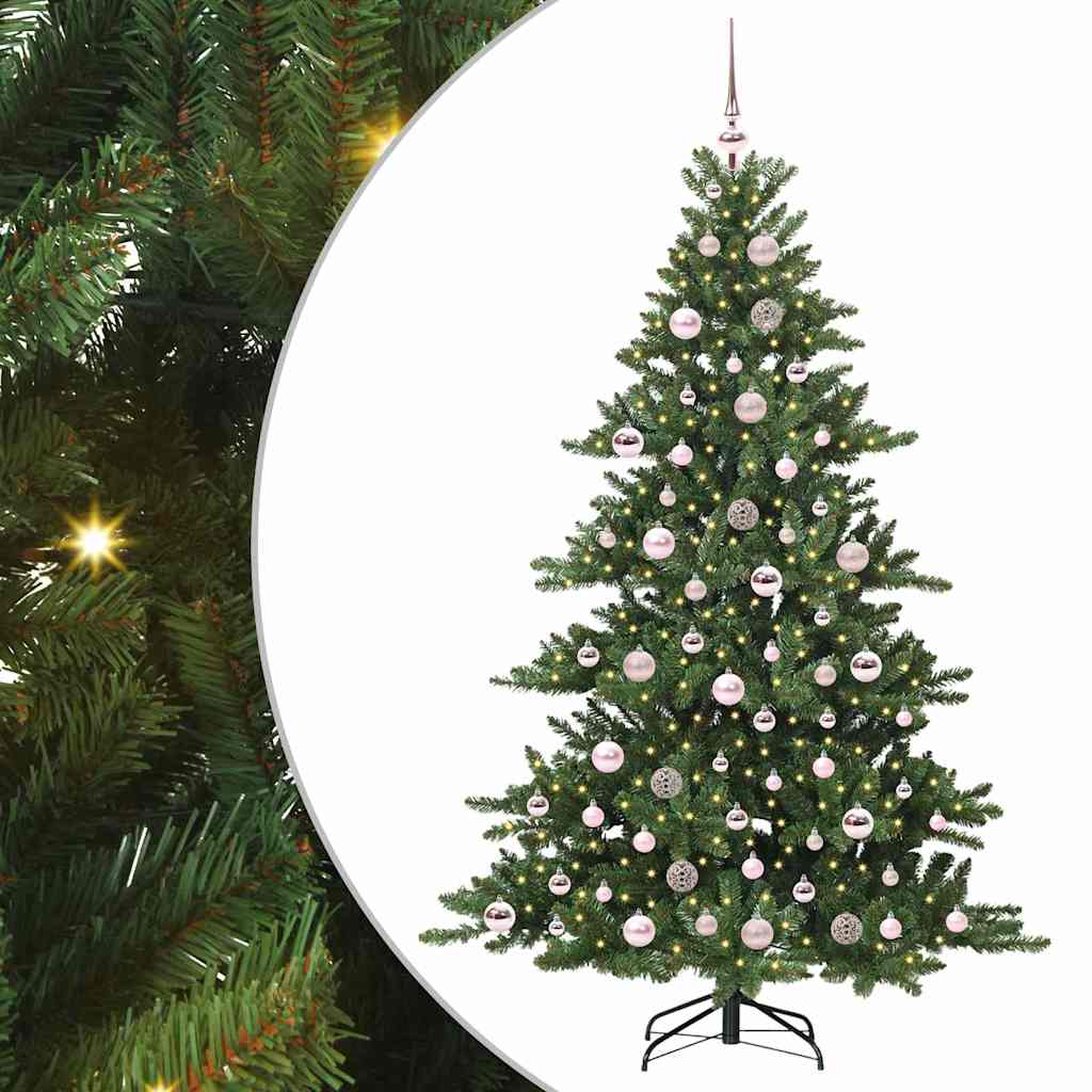 Künstlicher klappbarer Weihnachtsbaum Grün 180 cm PVC und Stahl