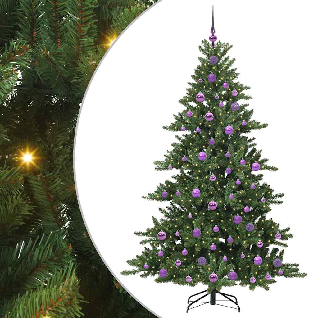Künstlicher klappbarer Weihnachtsbaum Grün 180 cm PVC und Stahl