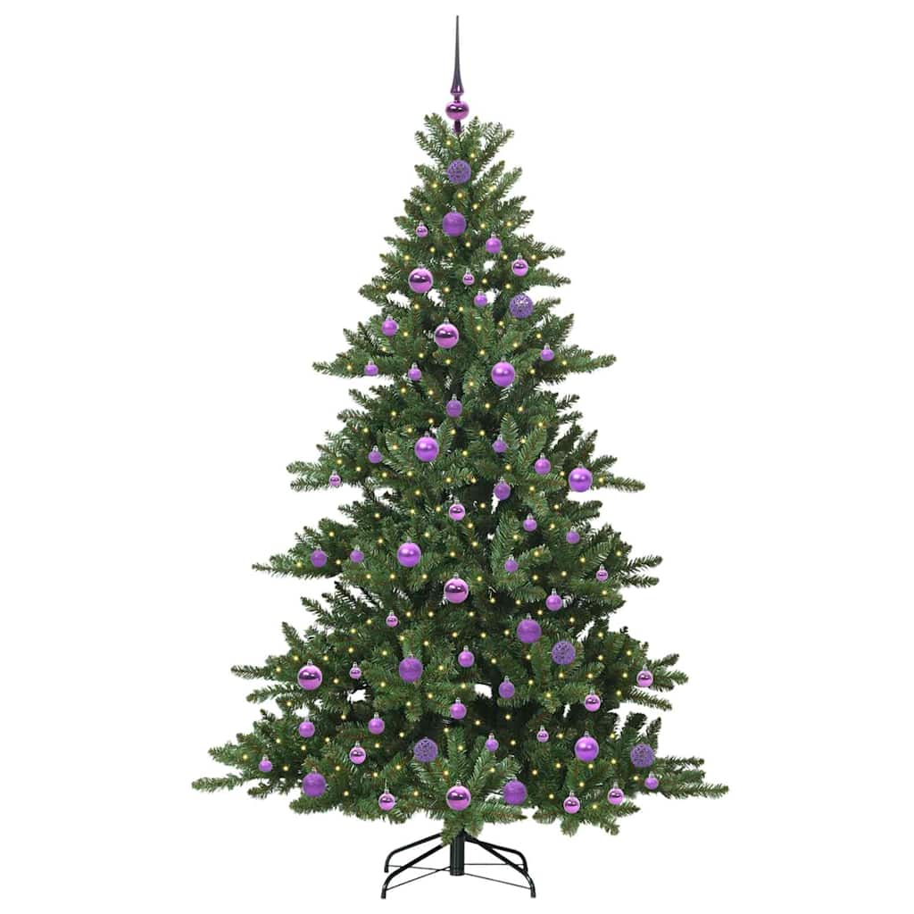 Künstlicher klappbarer Weihnachtsbaum Grün 180 cm PVC und Stahl