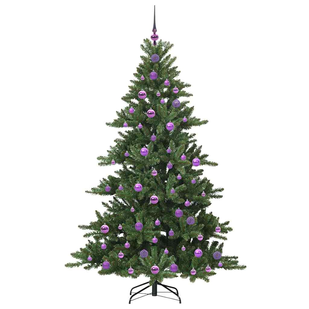 Künstlicher klappbarer Weihnachtsbaum Grün 180 cm PVC und Stahl