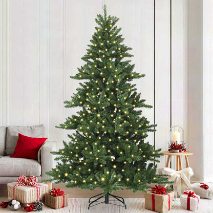 Künstlicher klappbarer Weihnachtsbaum Grün 210 cm PVC und Stahl