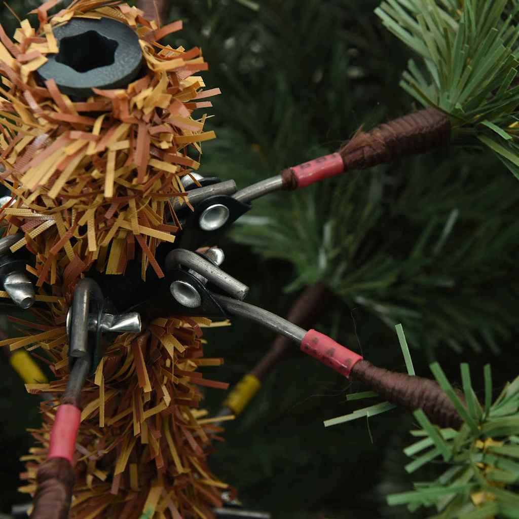 Künstlicher klappbarer Weihnachtsbaum Grün 210 cm PVC und Stahl