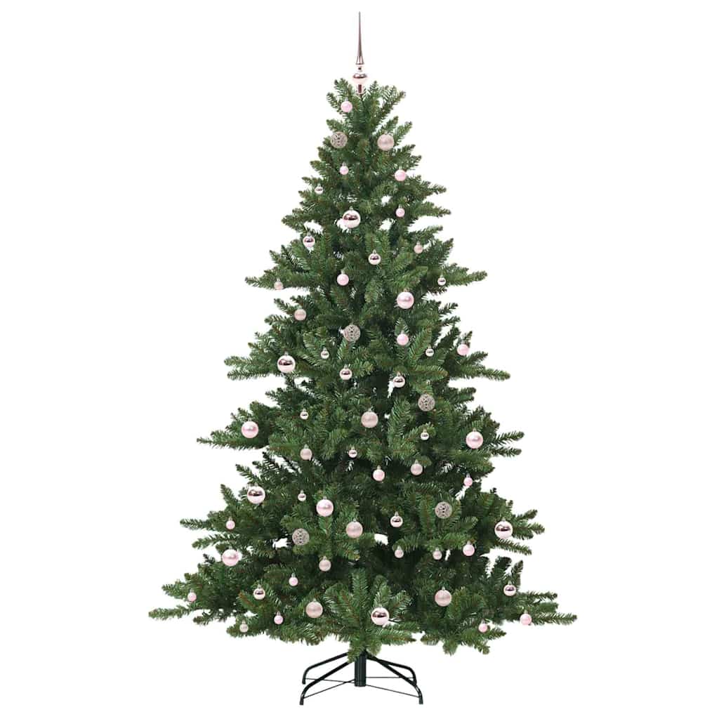 Künstlicher klappbarer Weihnachtsbaum Grün 210 cm PVC und Stahl