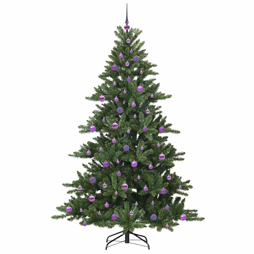 Künstlicher klappbarer Weihnachtsbaum Grün 210 cm PVC und Stahl