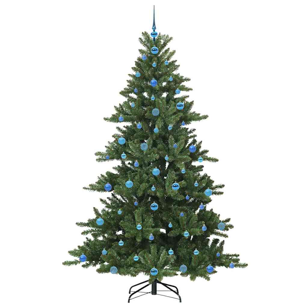Künstlicher klappbarer Weihnachtsbaum Grün 210 cm PVC und Stahl