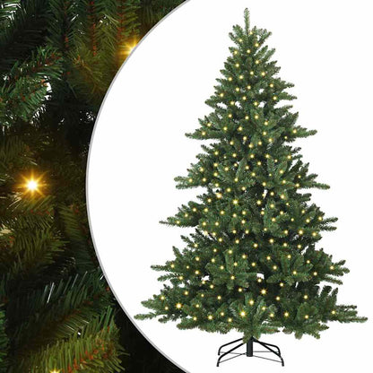 Künstlicher klappbarer Weihnachtsbaum Grün 240 cm PVC und Stahl