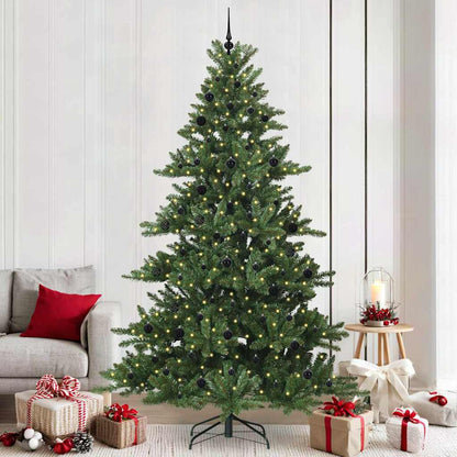 Künstlicher klappbarer Weihnachtsbaum Grün 240 cm PVC und Stahl