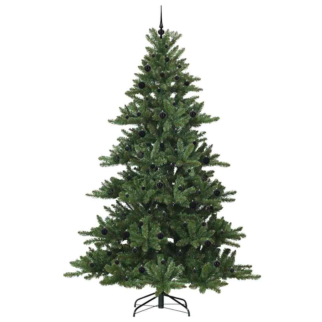 Künstlicher klappbarer Weihnachtsbaum Grün 240 cm PVC und Stahl