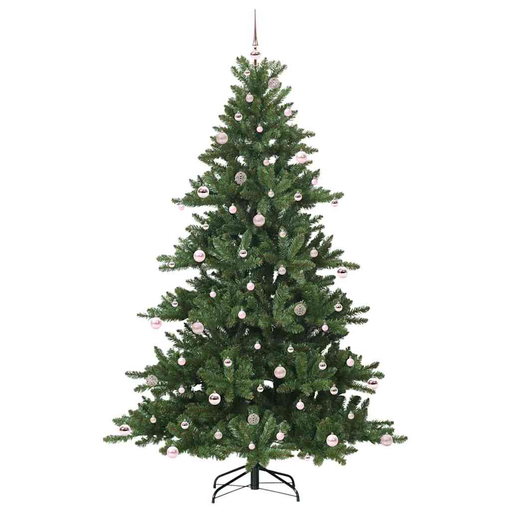 Künstlicher klappbarer Weihnachtsbaum Grün 240 cm PVC und Stahl