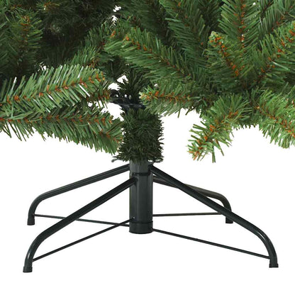 Künstlicher klappbarer Weihnachtsbaum Grün 240 cm PVC und Stahl