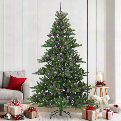Künstlicher klappbarer Weihnachtsbaum Grün 240 cm PVC und Stahl
