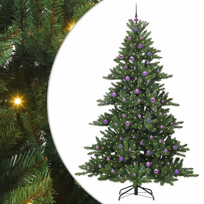 Künstlicher klappbarer Weihnachtsbaum Grün 240 cm PVC und Stahl