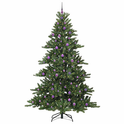 Künstlicher klappbarer Weihnachtsbaum Grün 240 cm PVC und Stahl