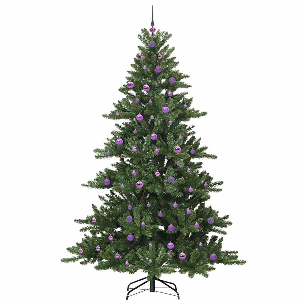 Künstlicher klappbarer Weihnachtsbaum Grün 240 cm PVC und Stahl