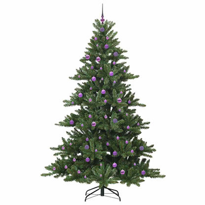 Künstlicher klappbarer Weihnachtsbaum Grün 240 cm PVC und Stahl