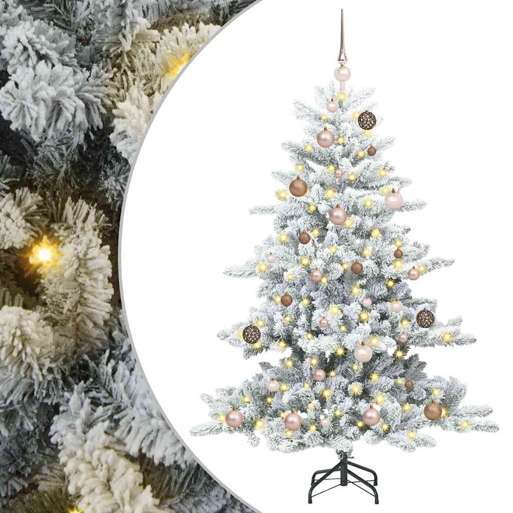 Künstlicher klappbarer Weihnachtsbaum Weiß 150 cm PVC und Stahl