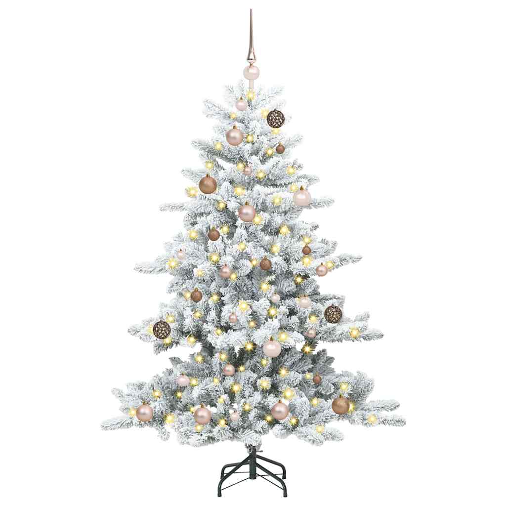 Künstlicher klappbarer Weihnachtsbaum Weiß 150 cm PVC und Stahl