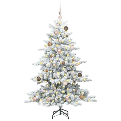 Künstlicher klappbarer Weihnachtsbaum Weiß 150 cm PVC und Stahl