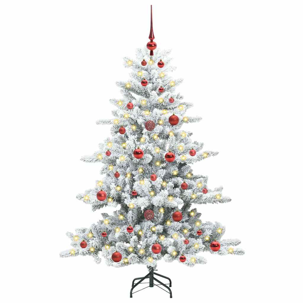 Künstlicher klappbarer Weihnachtsbaum Weiß 150 cm PVC und Stahl