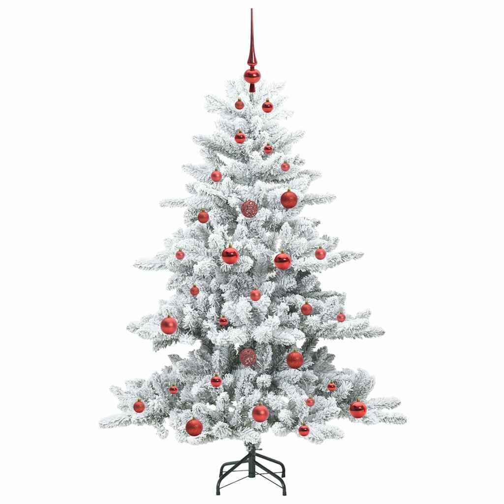 Künstlicher klappbarer Weihnachtsbaum Weiß 150 cm PVC und Stahl