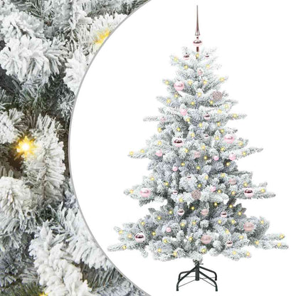 Künstlicher klappbarer Weihnachtsbaum Weiß 150 cm PVC und Stahl