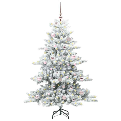 Künstlicher klappbarer Weihnachtsbaum Weiß 150 cm PVC und Stahl