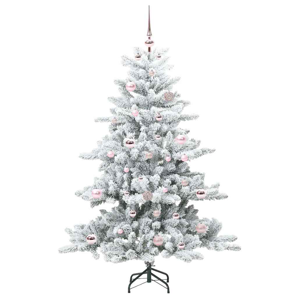 Künstlicher klappbarer Weihnachtsbaum Weiß 150 cm PVC und Stahl
