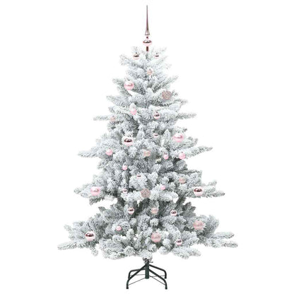 Künstlicher klappbarer Weihnachtsbaum Weiß 150 cm PVC und Stahl