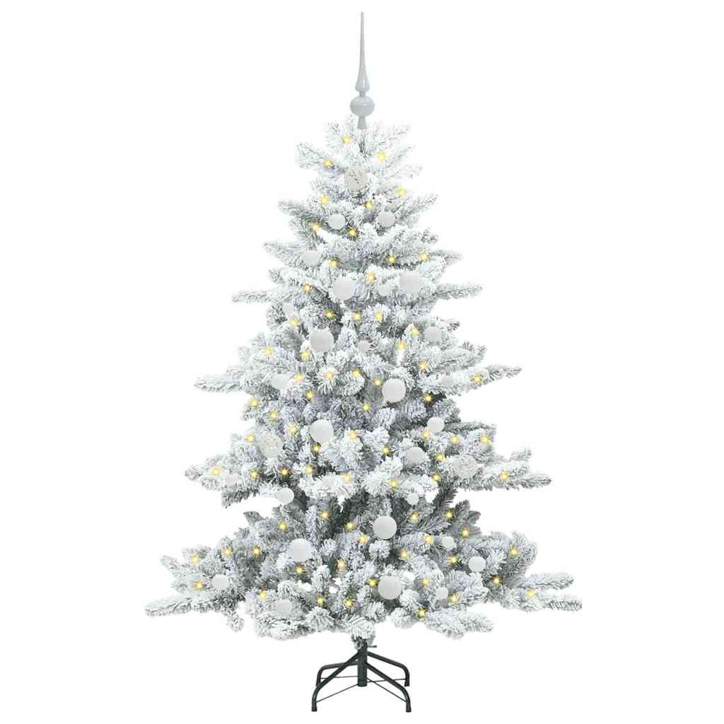 Künstlicher klappbarer Weihnachtsbaum Weiß 150 cm PVC und Stahl