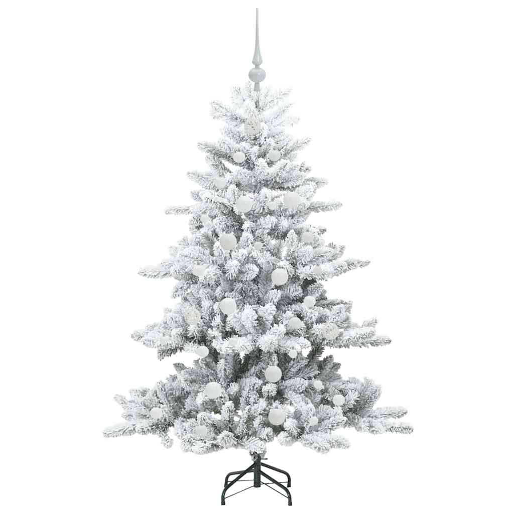 Künstlicher klappbarer Weihnachtsbaum Weiß 150 cm PVC und Stahl