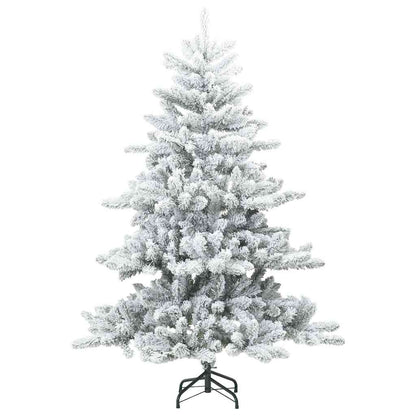 Künstlicher klappbarer Weihnachtsbaum Weiß 150 cm PVC und Stahl