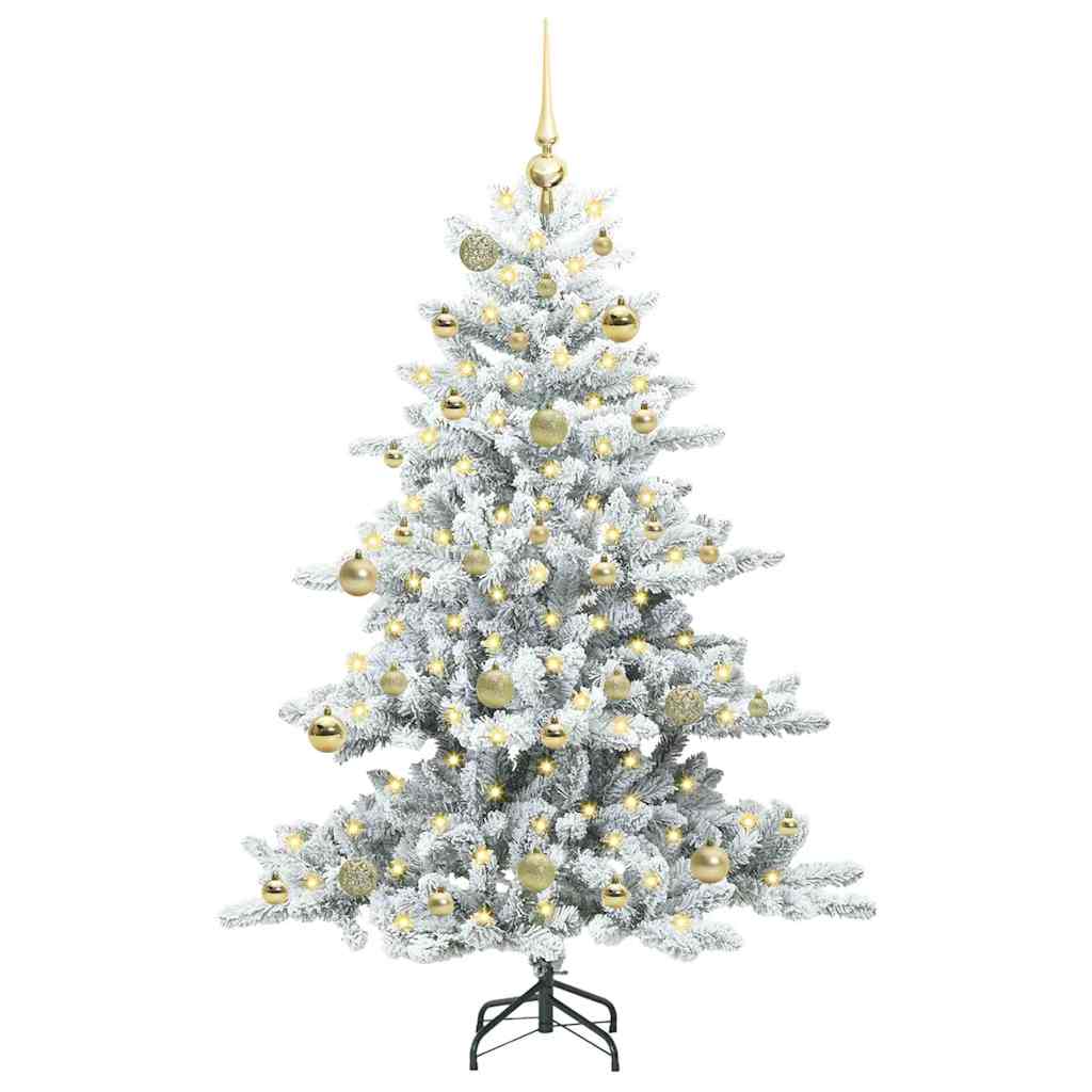 Künstlicher klappbarer Weihnachtsbaum Weiß 150 cm PVC und Stahl