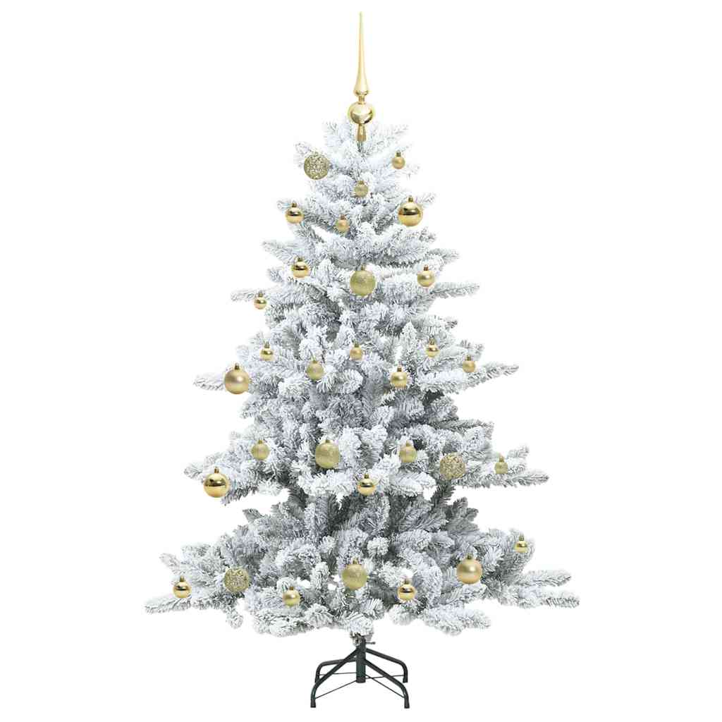 Künstlicher klappbarer Weihnachtsbaum Weiß 150 cm PVC und Stahl