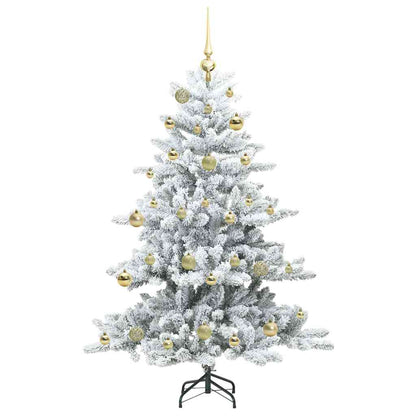 Künstlicher klappbarer Weihnachtsbaum Weiß 150 cm PVC und Stahl