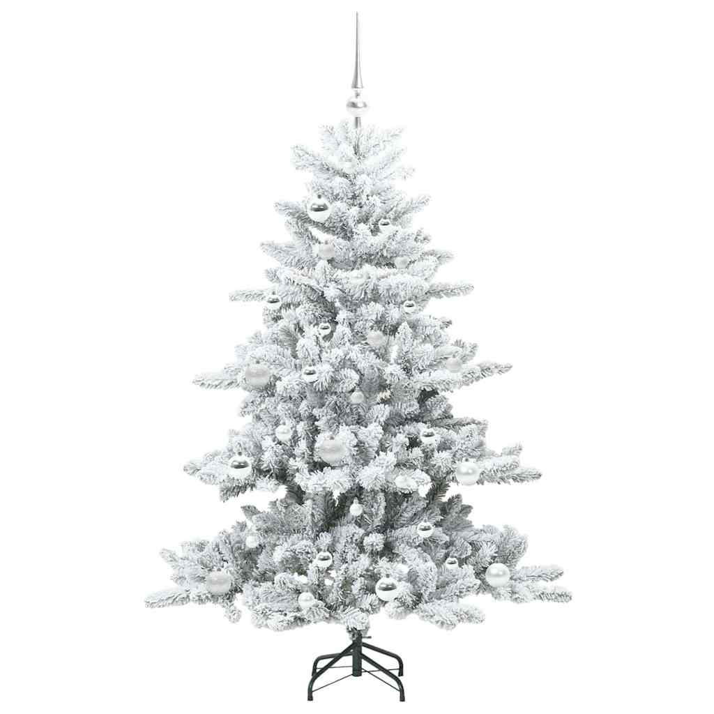 Künstlicher klappbarer Weihnachtsbaum Weiß 150 cm PVC und Stahl