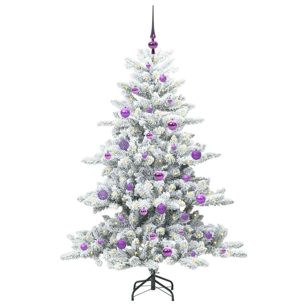 Künstlicher klappbarer Weihnachtsbaum Weiß 150 cm PVC und Stahl