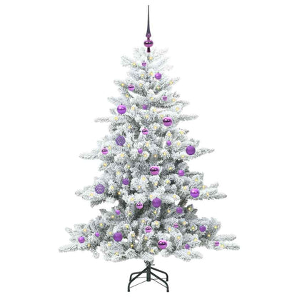 Künstlicher klappbarer Weihnachtsbaum Weiß 150 cm PVC und Stahl