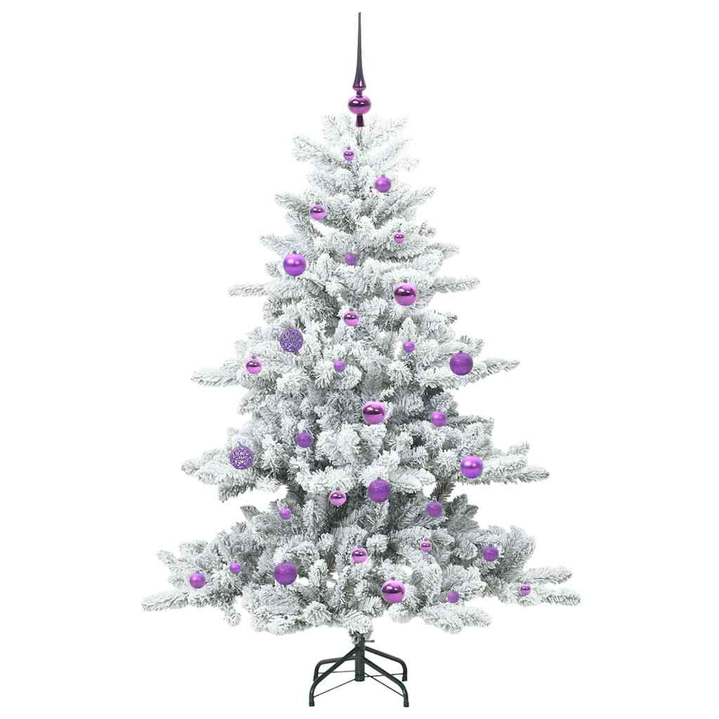 Künstlicher klappbarer Weihnachtsbaum Weiß 150 cm PVC und Stahl