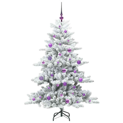 Künstlicher klappbarer Weihnachtsbaum Weiß 150 cm PVC und Stahl