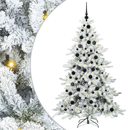 Künstlicher klappbarer Weihnachtsbaum Weiß 180 cm PVC und Stahl